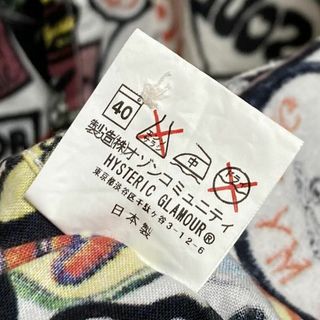 HYSTERIC GLAMOUR シャツ 総柄 半袖 ラスベガス　日本製