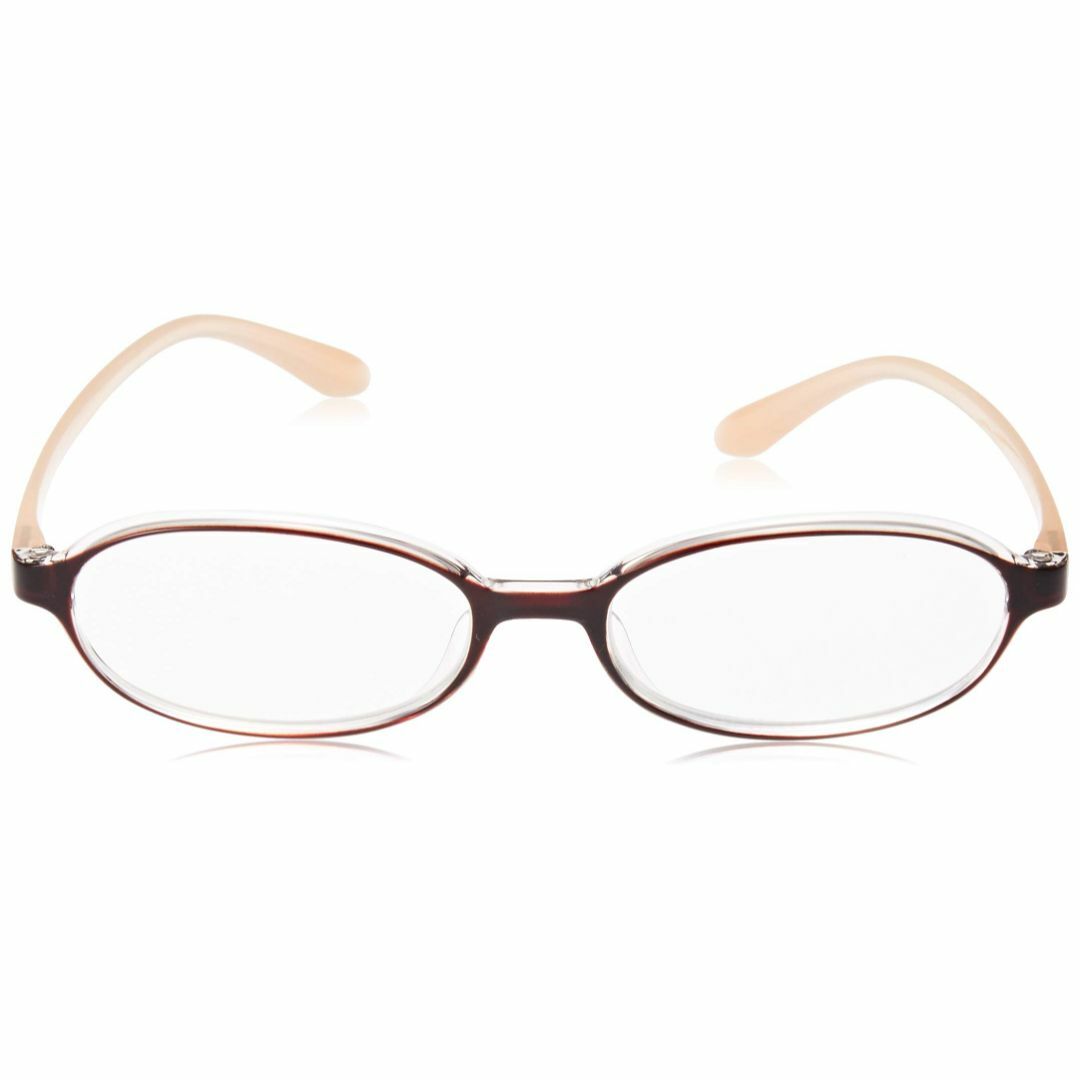 [ゾフ] +1.50 オーバル型 軽量 老眼鏡(リーディンググラス) 【ブラウン 2