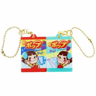 クラックス(CRUX)のニコイチキーホルダー キーチェーン 不二家のペコちゃん ポップキャンディ★新品(キーホルダー)