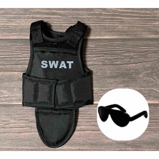 SWAT（スワット）特殊部隊ベスト（チョッキ）&サングラス☆1/6スケール(ミリタリー)