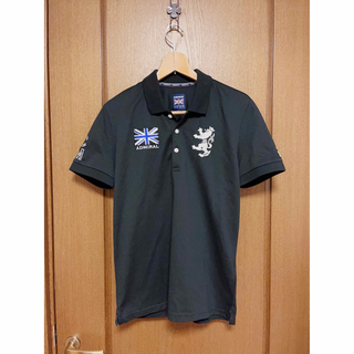 アドミラル(Admiral)のアドミラル　ゴルフウェアポロシャツ　メンズ　ロゴ刺繍　ブラック　サイズ48(ウエア)