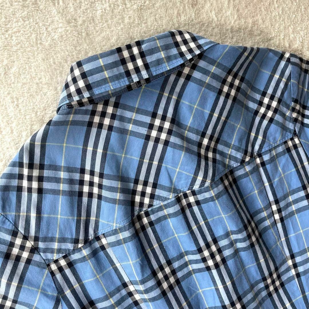 BURBERRY(バーバリー)のバーバリー ノバチェック シャツワンピース ブルー 150cm キッズ/ベビー/マタニティのキッズ服女の子用(90cm~)(ワンピース)の商品写真