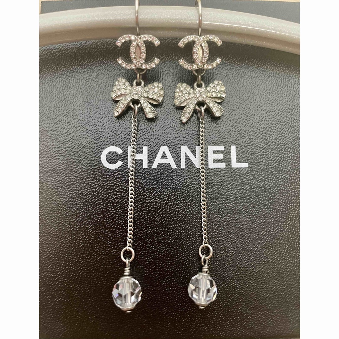 CHANEL シャネル　ロングピアス　リボン