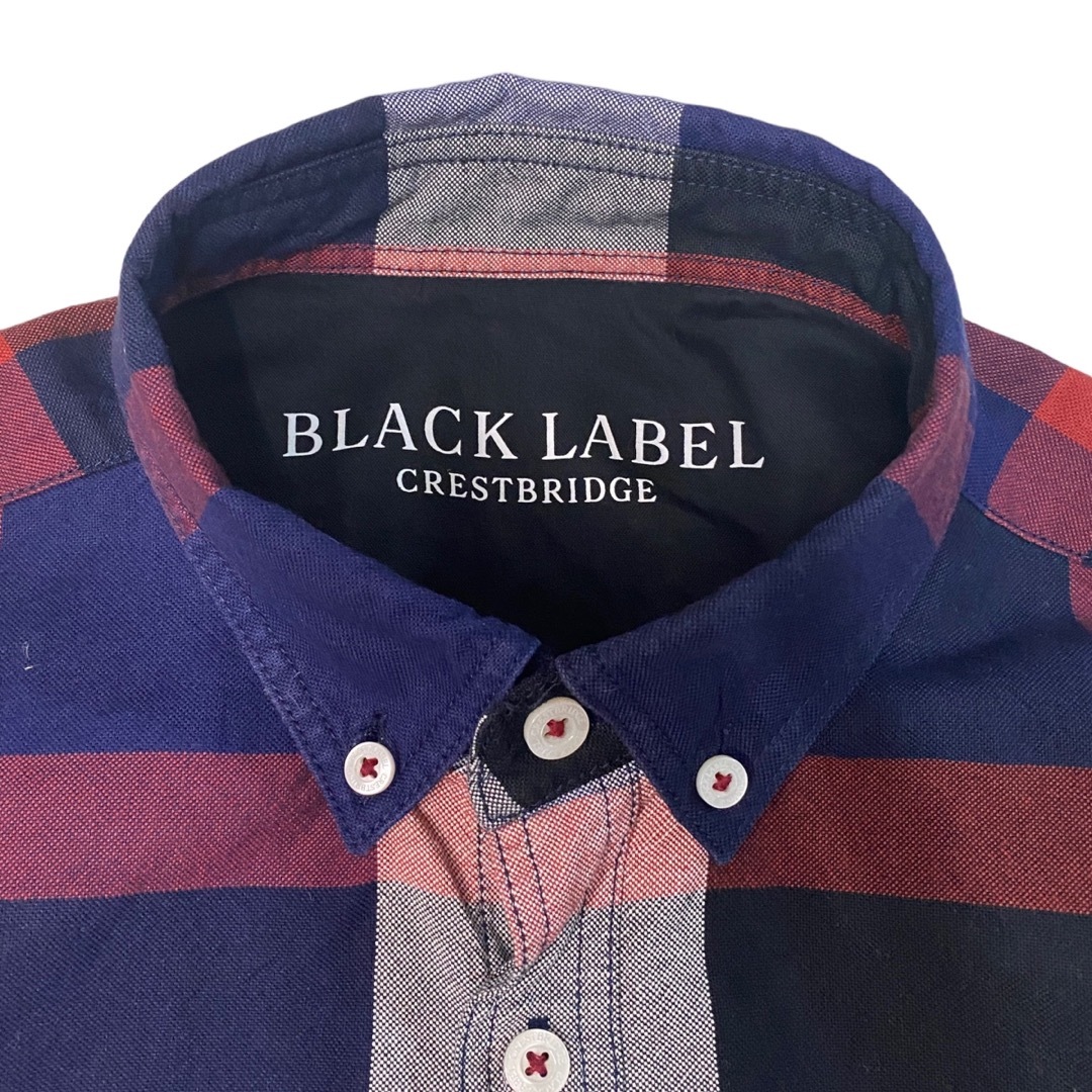 BLACKLABEL CRESTBRIDGE Tシャツ　メガチェック　青