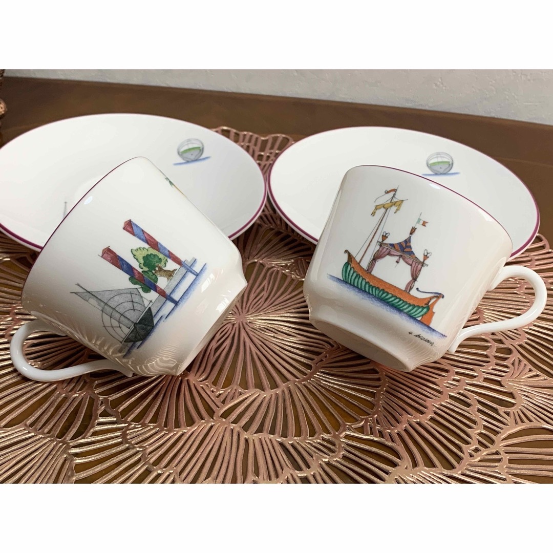 美品】リチャードジノリ☆フィオッコグレース☆ペアセット 面倒臭く 美品】リチャードジノリ☆フィオッコグレース☆ペアセット 面倒臭く