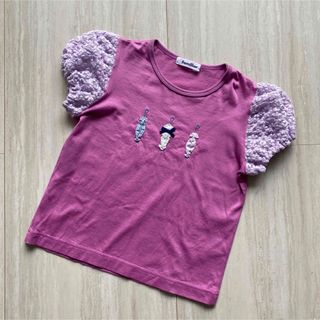 ファミリア(familiar)のファミリア☆フラワー刺繍袖アンブレラモチーフTシャツ☆120(Tシャツ/カットソー)