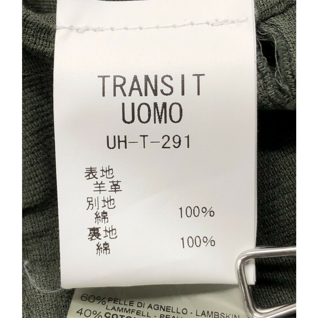 TRANSIT UOMO レザー切替ブルゾン メンズ M