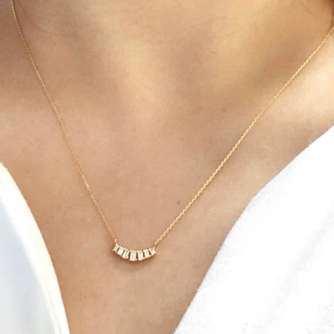 上質❗️D0.20CT✨k18バケットダイヤネックレス k18ダイヤネックレス