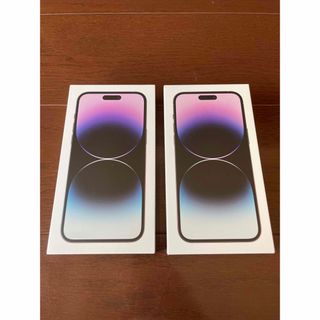 アイフォーン(iPhone)のiphone14 pro max 128gb 紫 2台 ディープパープル 未開封(スマートフォン本体)