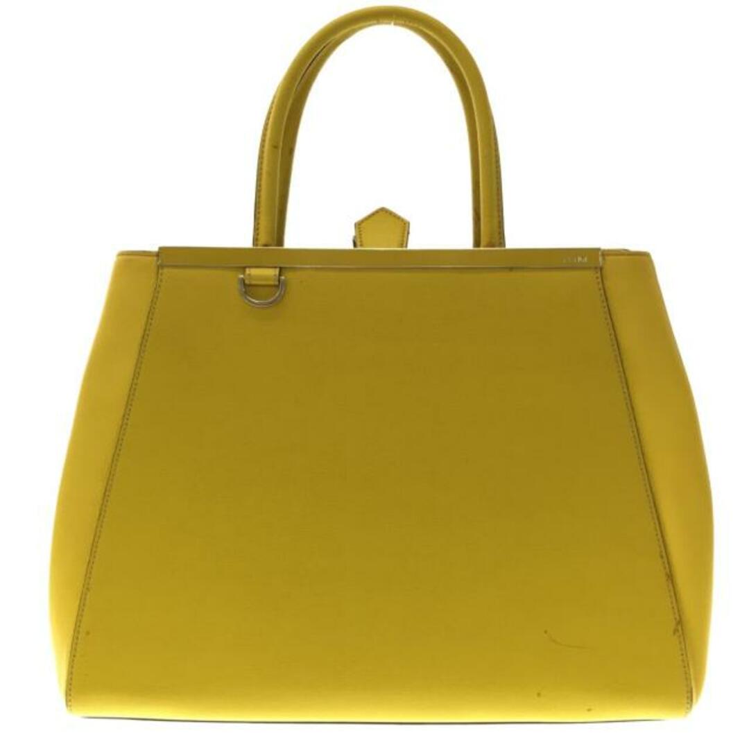 FENDI プチトゥージュール ハンドバッグ レザー 黄-