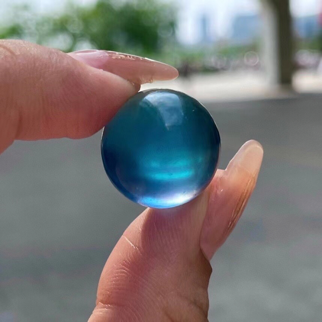 天然】アクアマリン 丸玉 18.6mm-