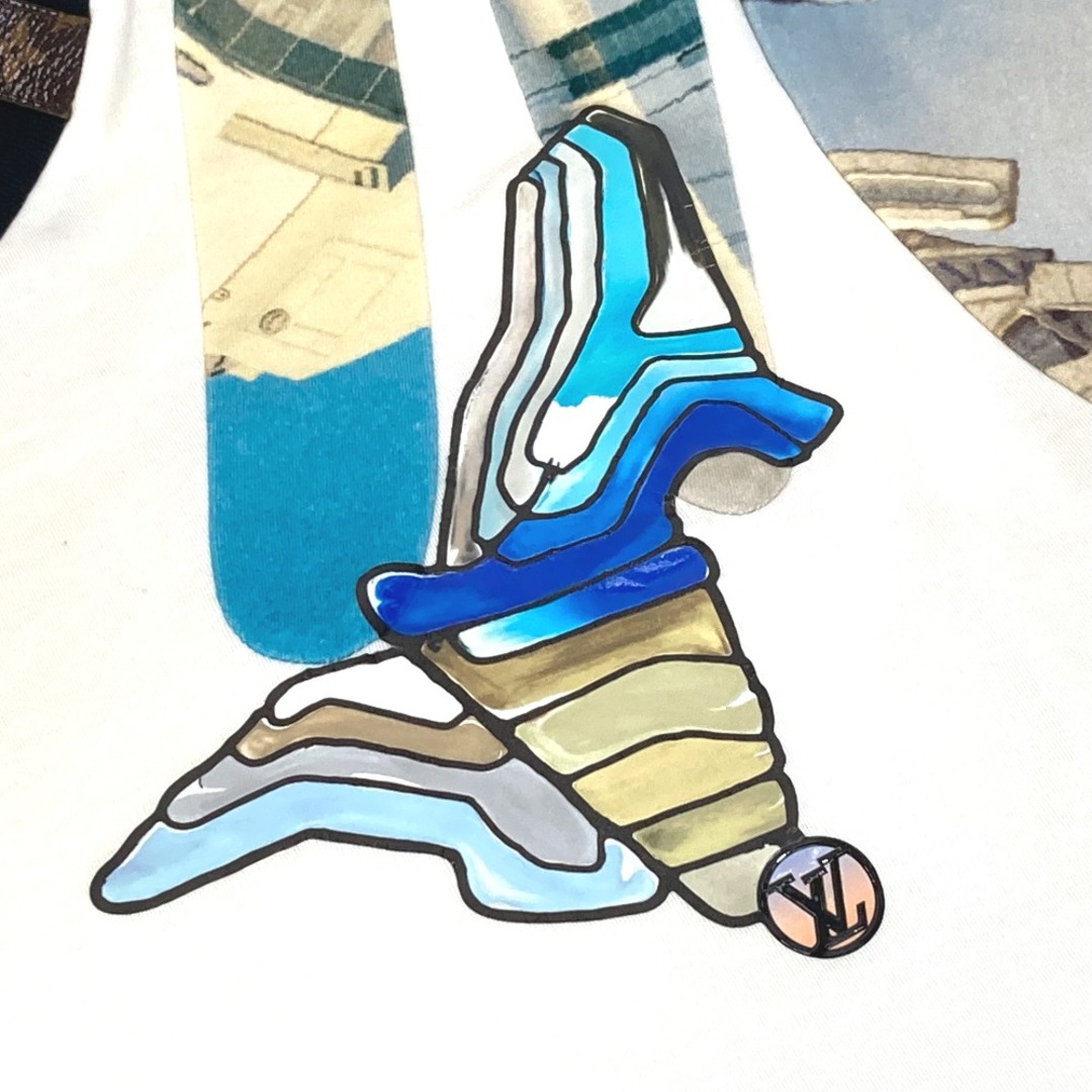 LOUIS VUITTON(ルイヴィトン)のルイヴィトン LOUIS VUITTON ロゴ アパレル トップス 丸首 半袖Ｔシャツ コットン ホワイト レディースのトップス(Tシャツ(半袖/袖なし))の商品写真
