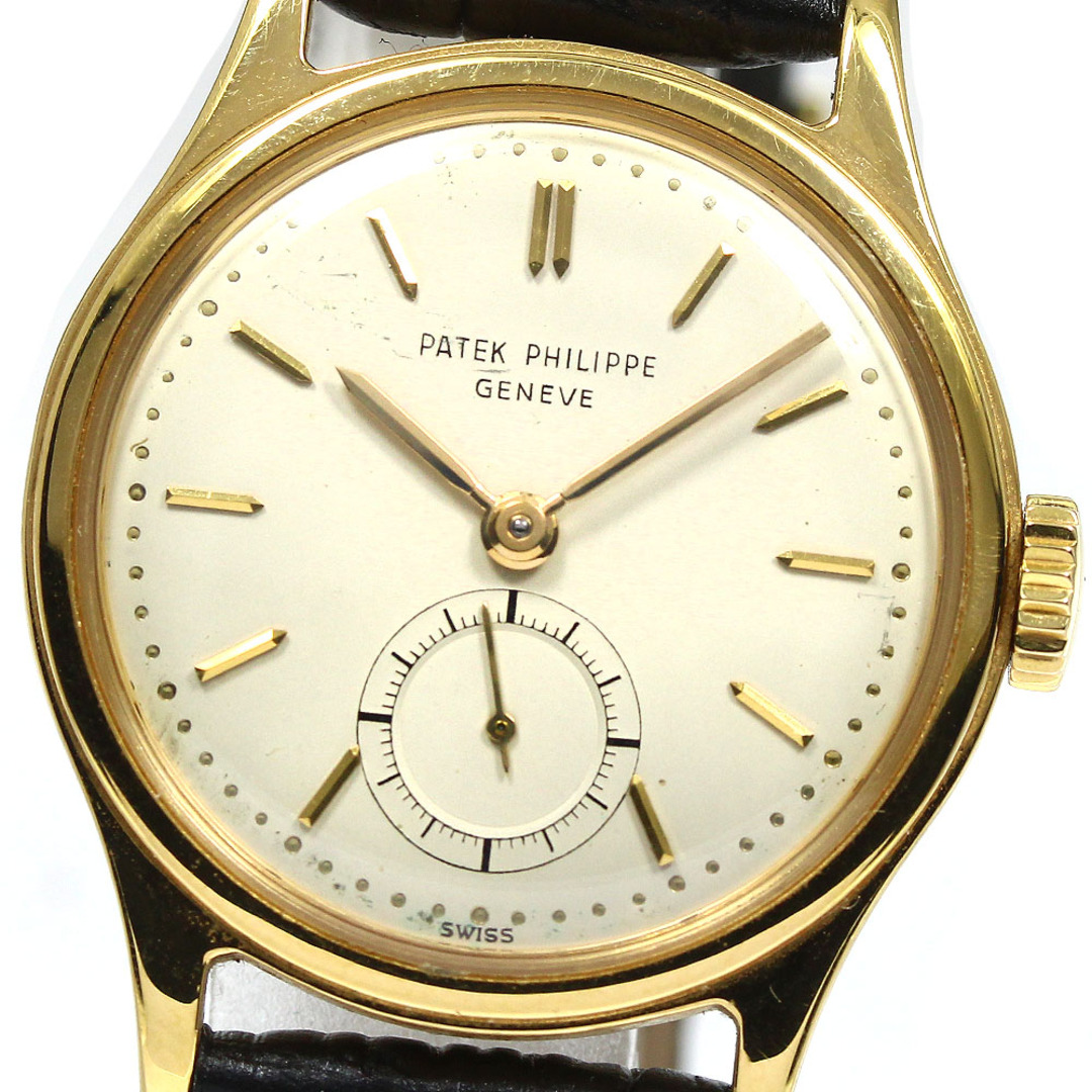 パテック・フィリップ PATEK PHILIPPE カラトラバ 3520/D K18YG/革ベルト 手巻き メンズ 腕時計