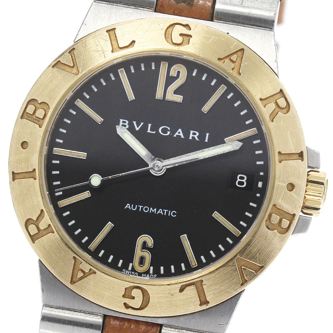 訳あり ブルガリ BVLGARI LCV35SG ディアゴノ スポーツ デイト YGベゼル 自動巻き メンズ _758815