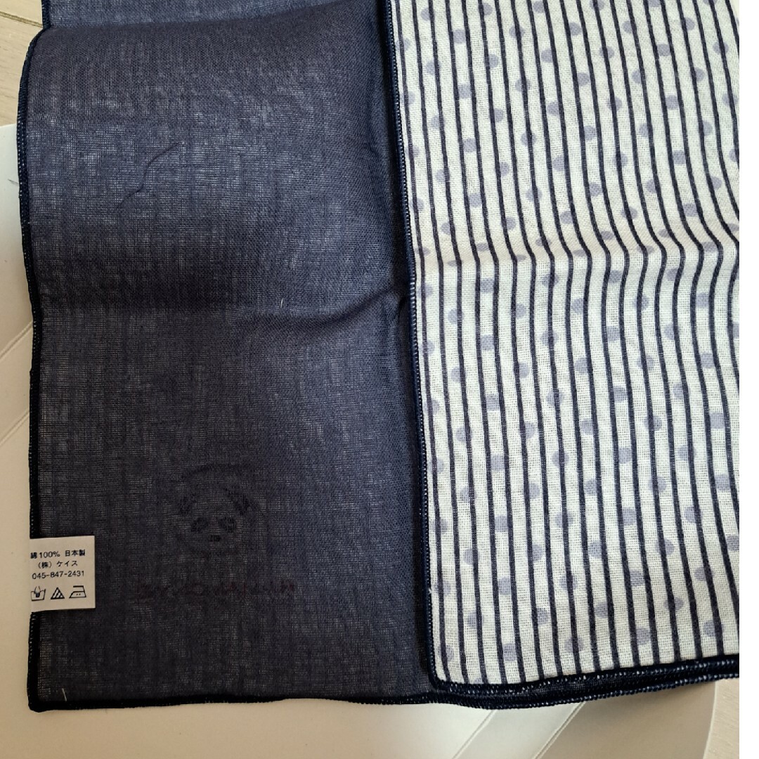 濱文様 パンダ リバーシブル  ガーゼ 和タオル ハンカチ 日本製 綿100% レディースのファッション小物(ハンカチ)の商品写真