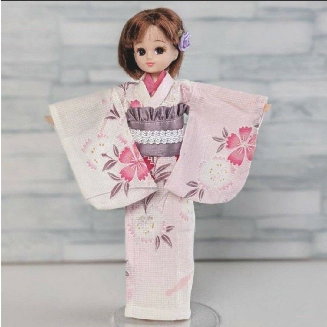 リカちゃん ハンドメイド 着物 浴衣 3点 洋服 服 手作り 着せ替え 和服
