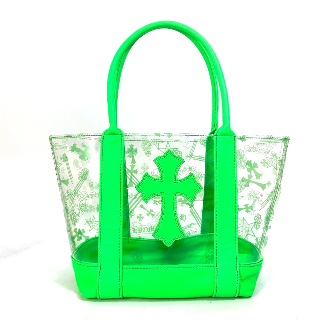 ハンドバッグクロムハーツ CHROME HEARTS TOTE MINI VINYL セメタリークロスパッチ付き トートバッグ ショルダーバッグ 肩掛け カバン ハンドバッグ ビニール グリーン 未使用