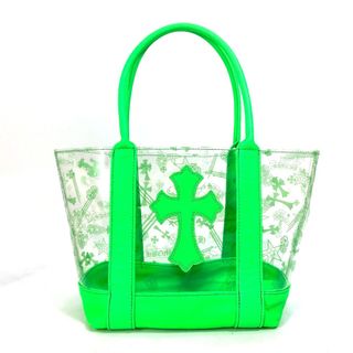 クロムハーツ(Chrome Hearts)のクロムハーツ CHROME HEARTS TOTE MINI VINYL セメタリークロスパッチ付き トートバッグ ショルダーバッグ 肩掛け カバン ハンドバッグ ビニール グリーン 未使用(ハンドバッグ)