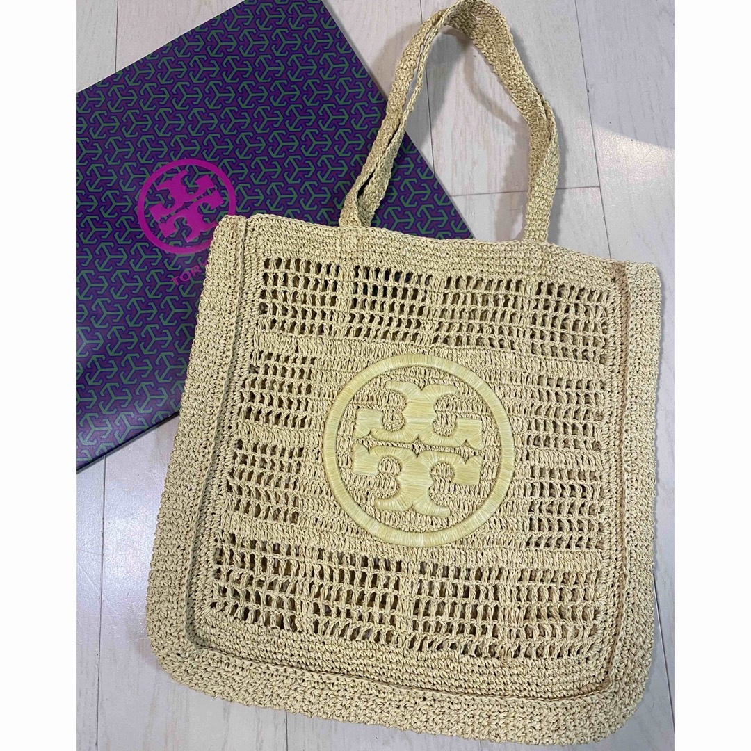 TORY BURCH トリーバーチ エラ ラフィアトートバッグ新品未使用