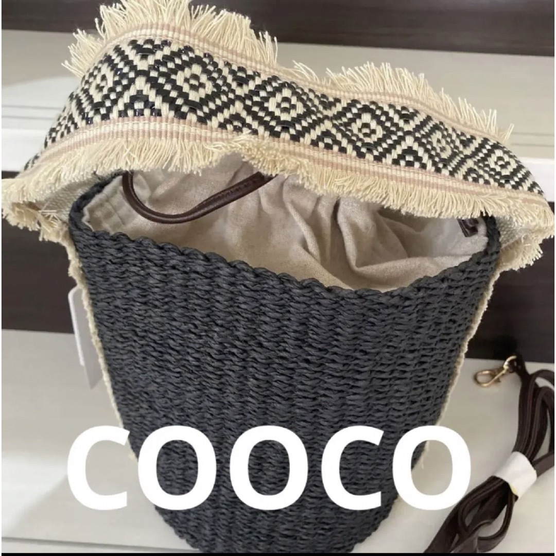 COOCO(クーコ)のかごバッグ♡COOCOハーモニカ新品♡半額以下 レディースのバッグ(かごバッグ/ストローバッグ)の商品写真