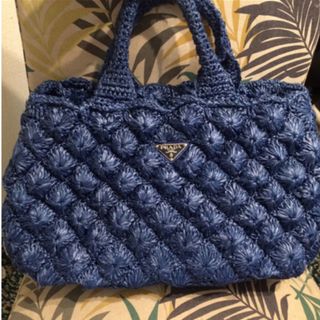 PRADA - お値引き不可!国内正規品 PRADA プラダ ラフィアトートバッグ