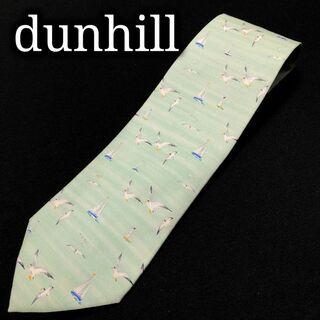 ダンヒル(Dunhill)のダンヒル カモメとヨット グリーン ネクタイ A103-F26(ネクタイ)