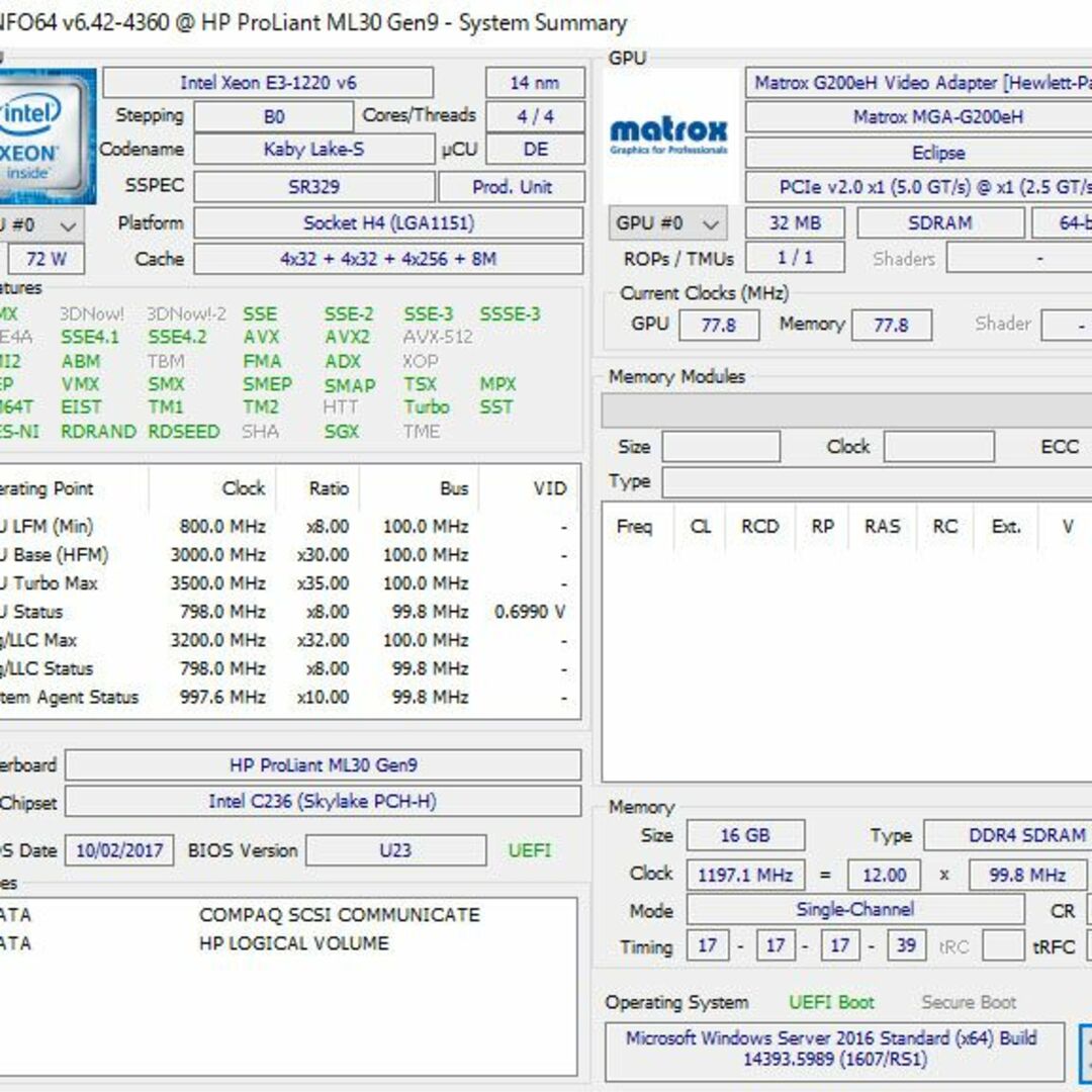 HP(ヒューレットパッカード)のHP タワー型サーバー Windows Server 2016 インストール済 スマホ/家電/カメラのPC/タブレット(デスクトップ型PC)の商品写真