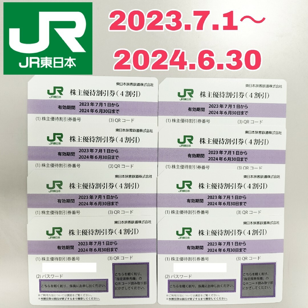 ☆送料無料☆JR東日本（東日本旅客鉄道株式会社）の株主優待割引券8枚