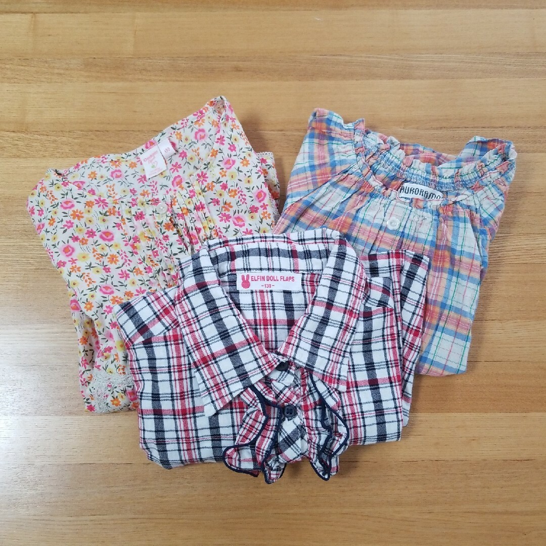 OshKosh(オシュコシュ)の女の子130、120、3点セット キッズ/ベビー/マタニティのキッズ服女の子用(90cm~)(ワンピース)の商品写真