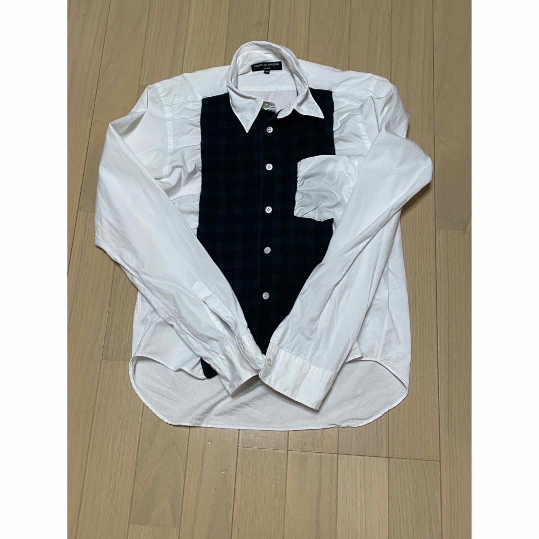 COMME des GARCONS HOMME ウールチェック切替 シャツ | フリマアプリ ラクマ