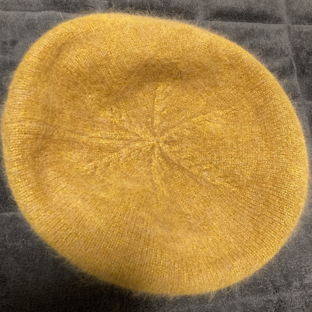 ベレー帽からし色 レディースの帽子(ハンチング/ベレー帽)の商品写真