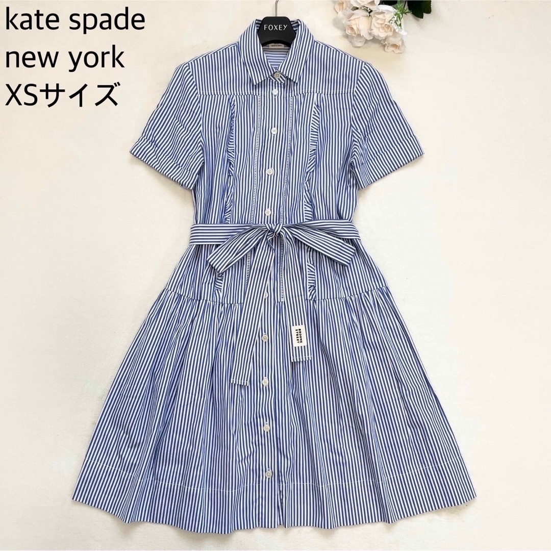 新品未使用kate spadeNEW YORK　ピンクプリーツブロックワンピース