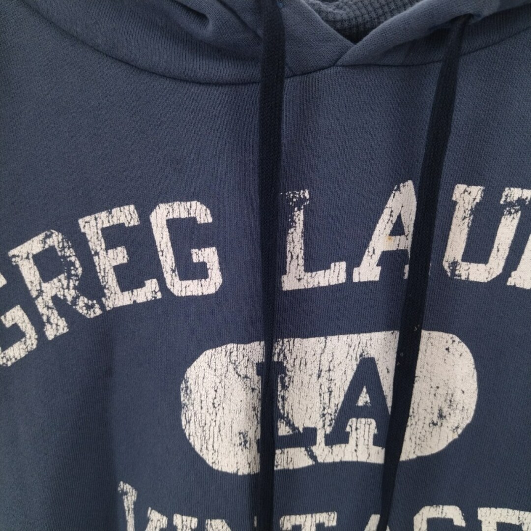 美品 グレッグローレン Greg Lauren ジャケット デニム パッチワーク ダメージ加工 コットン アウター メンズ アメリカ製 3(L相当) ネイビー/ブルー