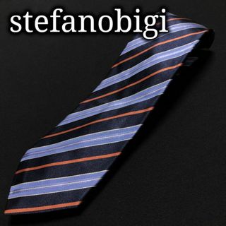 ステファノビジ(STEFANOBIGI)のステファノビジ レジメンタル ネイビー＆オレンジ ネクタイ A103-G25(ネクタイ)