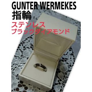 断捨離中　GUNTER WERMEKES 指輪 ブラックダイアモンド ステンレス(リング(指輪))