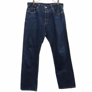 リーバイス(Levi's)のリーバイス 501 ストレート デニムパンツ W34 ネイビー Levi's ジーンズ ボタンフライ メンズ 【中古】  【230708】(ワークパンツ/カーゴパンツ)