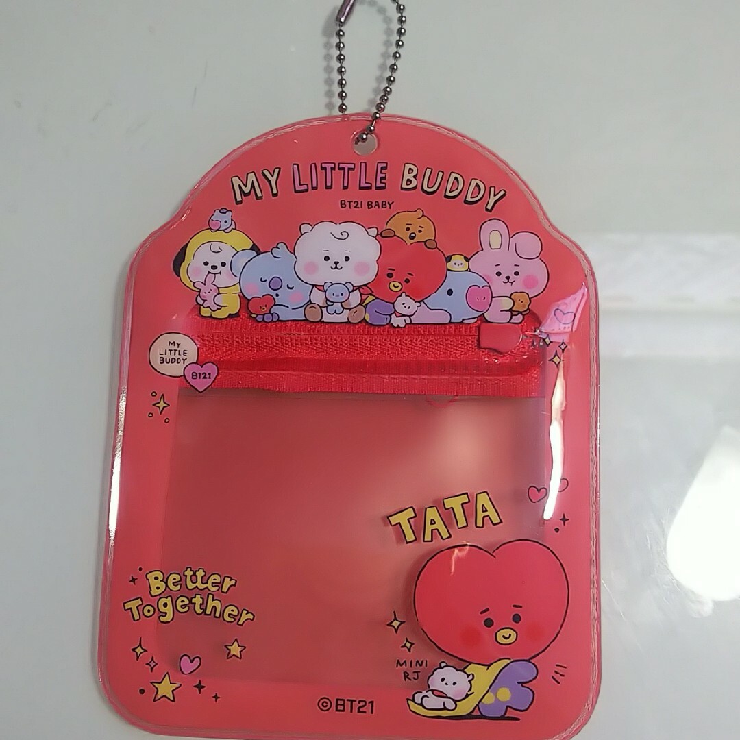 防弾少年団(BTS)(ボウダンショウネンダン)のBTS BT21 チャック付き ポーチ フラット ポーチ TATA V エンタメ/ホビーのコレクション(その他)の商品写真