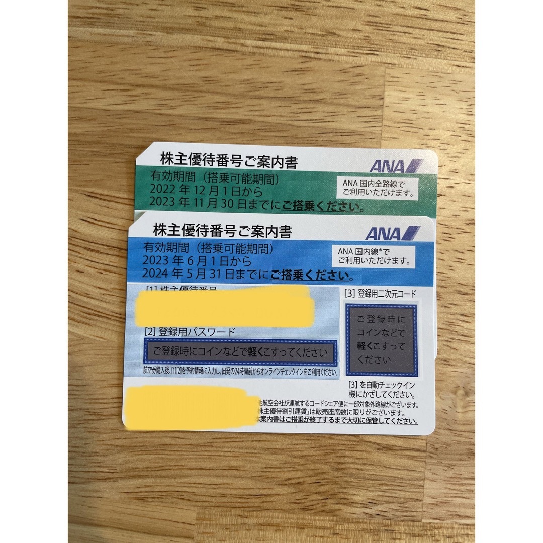 ANA(全日本空輸)(エーエヌエー(ゼンニッポンクウユ))のANA株主優待　２枚 チケットの乗車券/交通券(航空券)の商品写真