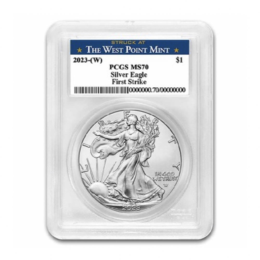 2023年　PCGS MS-70 FIRST STRIKE イーグル銀貨金属工芸