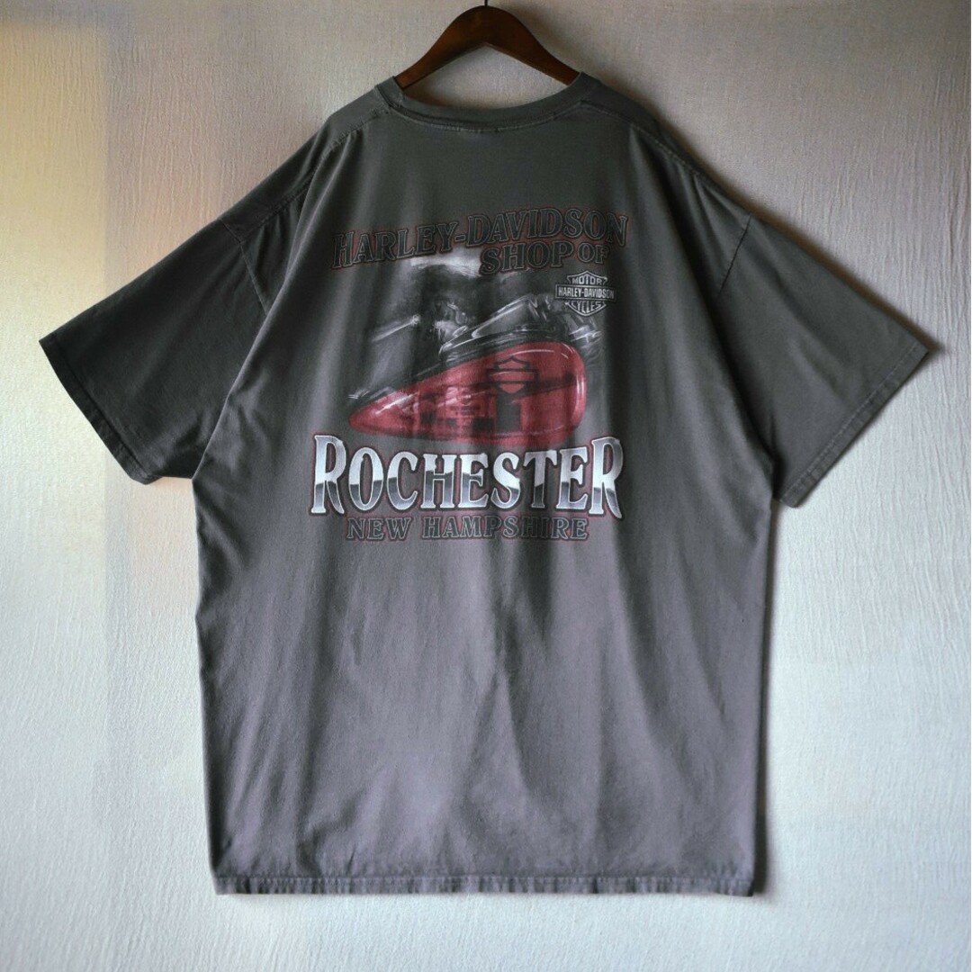 ★ハーレーダビットソン 両面ロゴ ビッグサイズ アースカラーポケットTシャツ 2