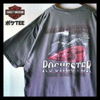 ハーレーダビッドソン(Harley Davidson)の古着★ハーレーダビットソン 両面ロゴ ビッグサイズ アースカラーポケットTシャツ(Tシャツ/カットソー(半袖/袖なし))