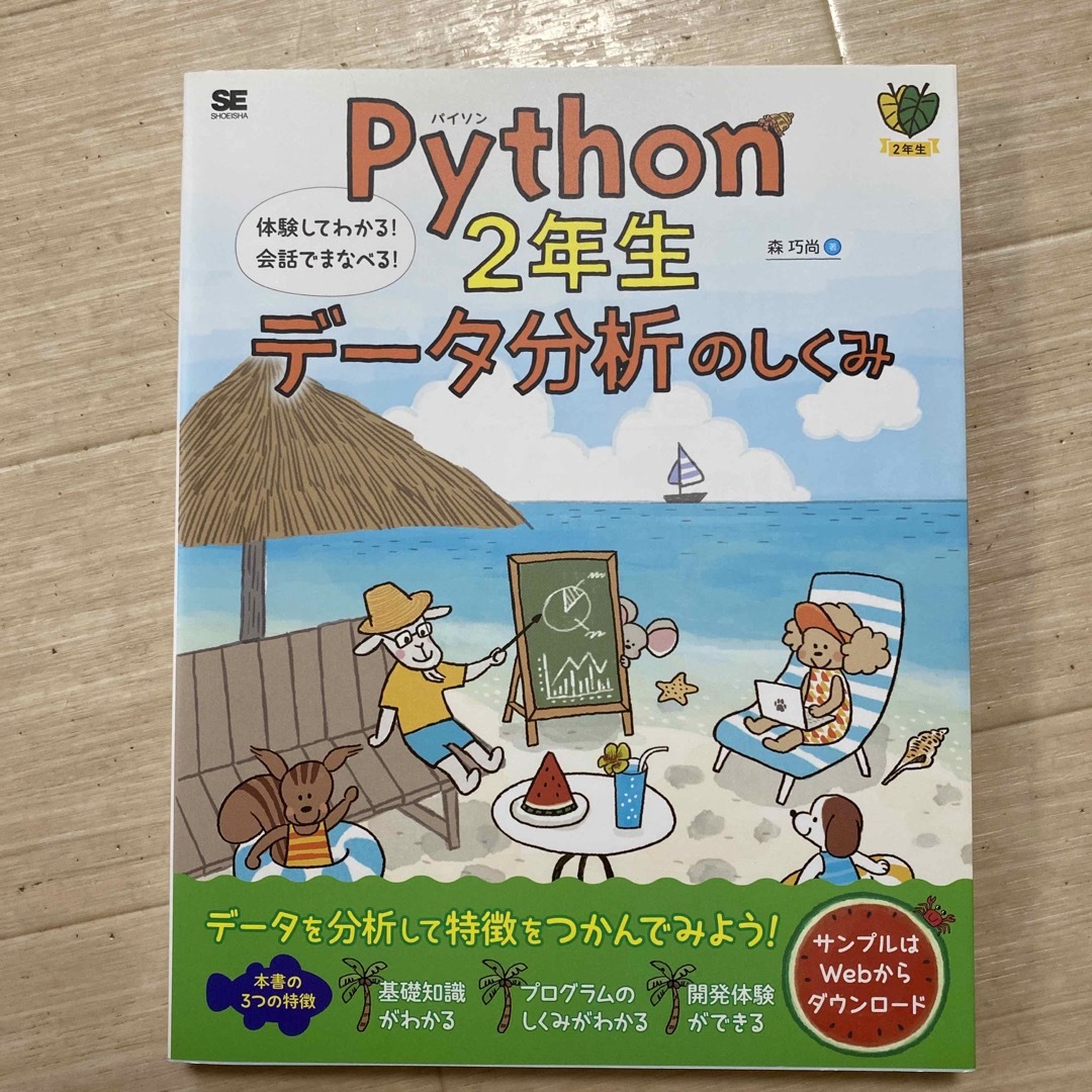 Ｐｙｔｈｏｎ２年生データ分析のしくみ 体験してわかる！会話でまなべる！ エンタメ/ホビーの本(コンピュータ/IT)の商品写真