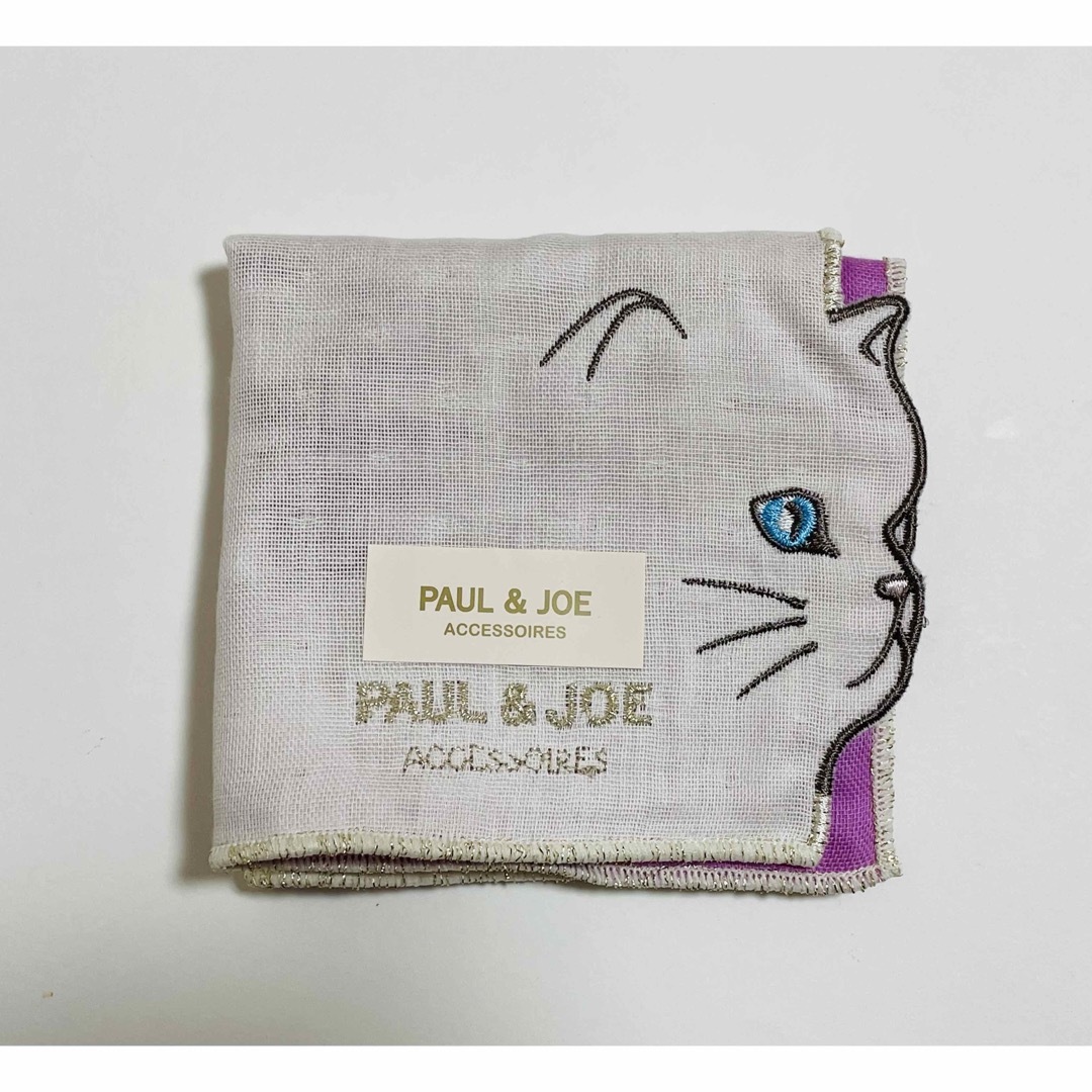 PAUL & JOE(ポールアンドジョー)の【新品未使用】PAUL&JOE★ハンカチ 猫 1枚 レディースのファッション小物(ハンカチ)の商品写真