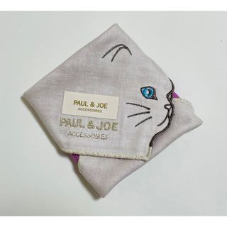 ポールアンドジョー(PAUL & JOE)の【新品未使用】PAUL&JOE★ハンカチ 猫 1枚(ハンカチ)