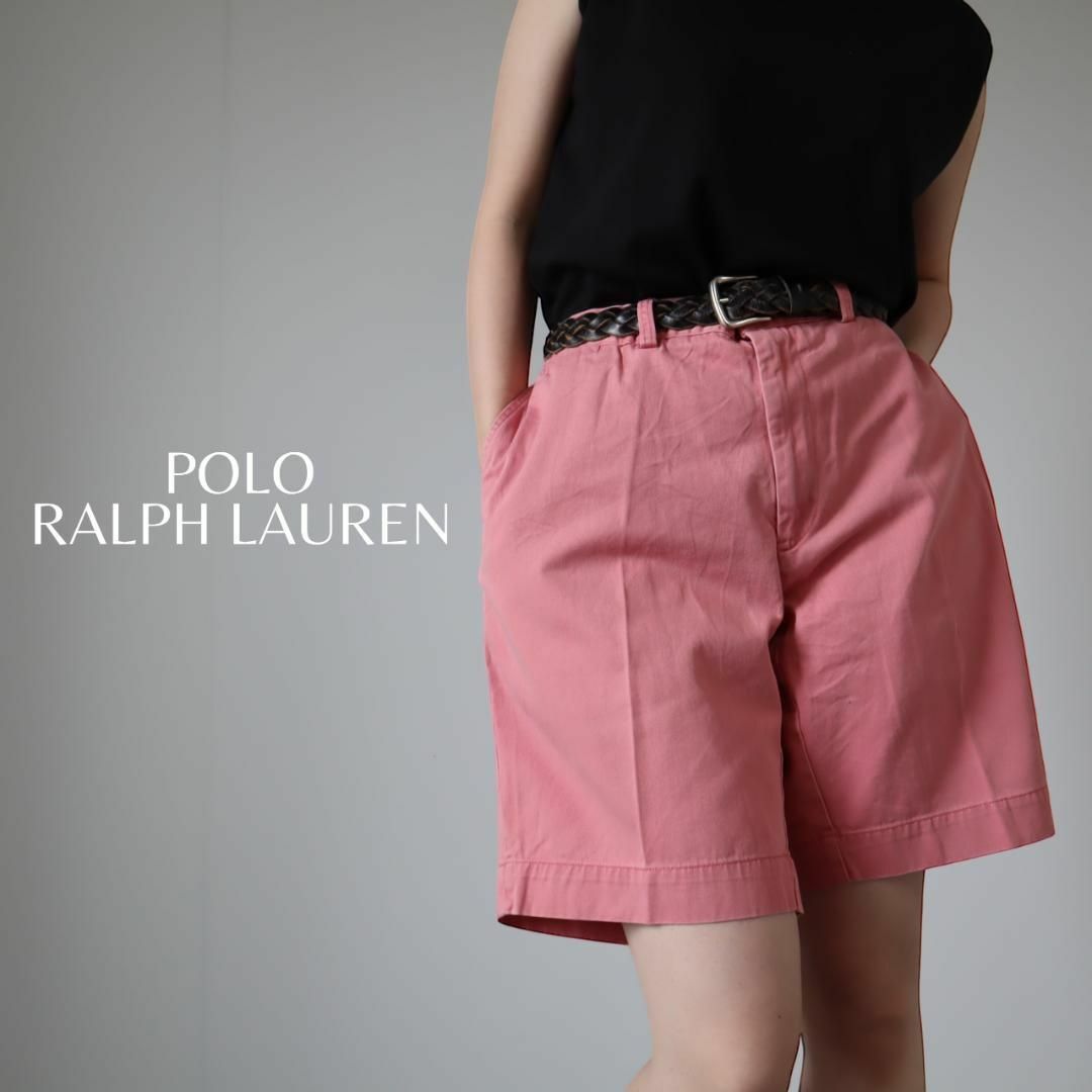 POLO RALPH LAUREN(ポロラルフローレン)の【ポロラルフローレン】ワイド カラー チノショーツ ハーフパンツ W36 ピンク メンズのパンツ(ショートパンツ)の商品写真