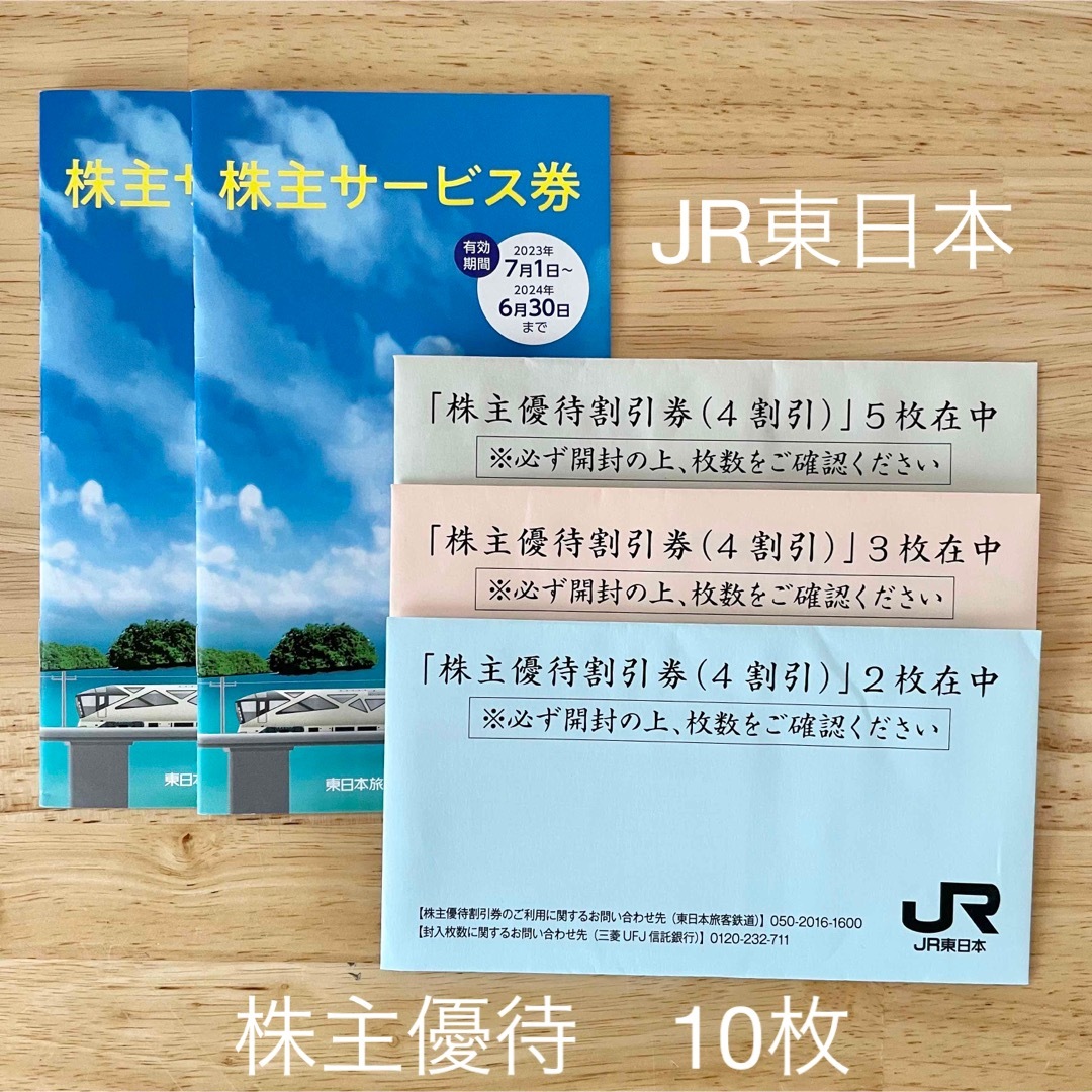 JR東日本 株主優待割引券 10枚 と 株主サービス券