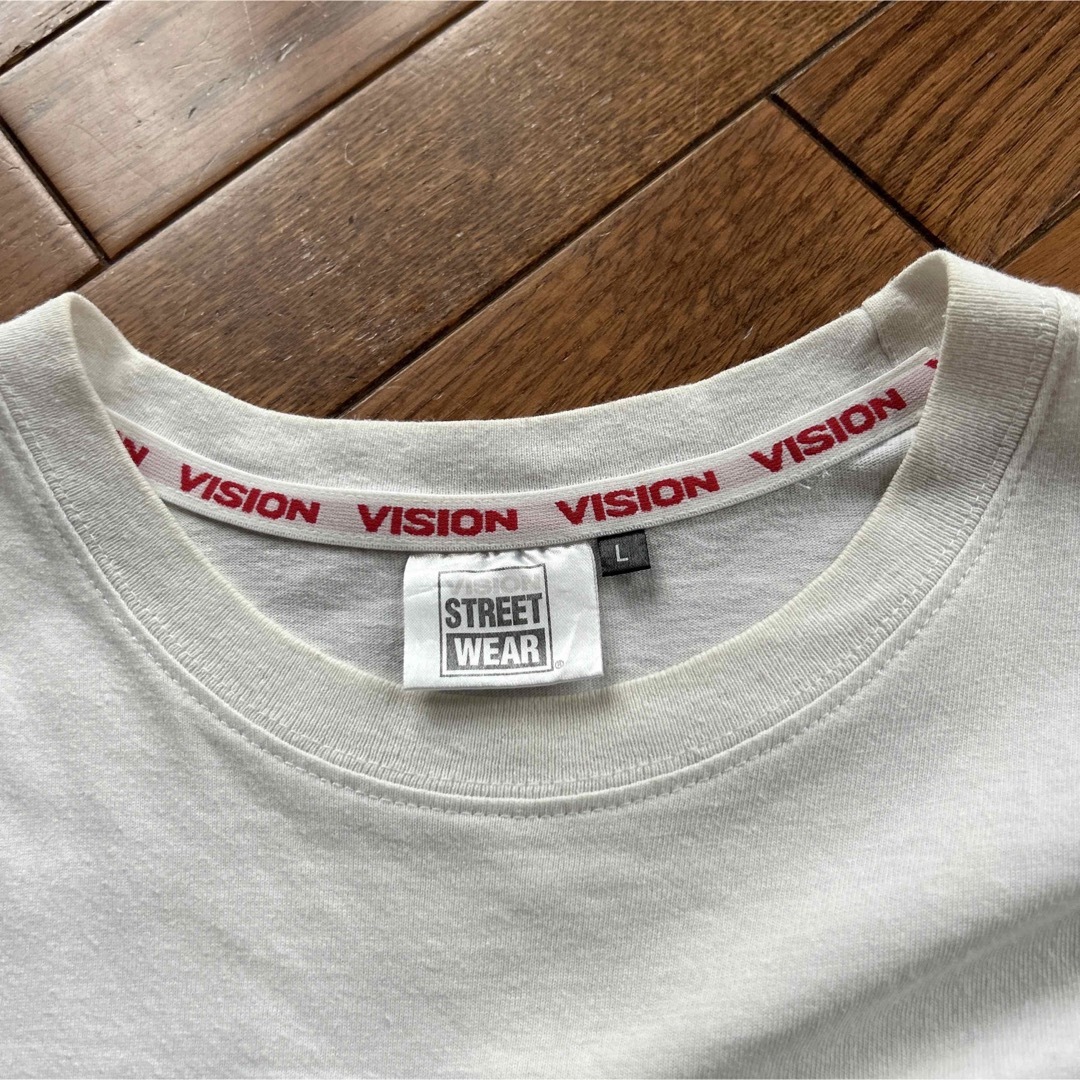 VISION STREET WEAR(ヴィジョン ストリート ウェア)の白　Tシャツ　メンズサイズL ヴィジョンストリート メンズのトップス(Tシャツ/カットソー(半袖/袖なし))の商品写真