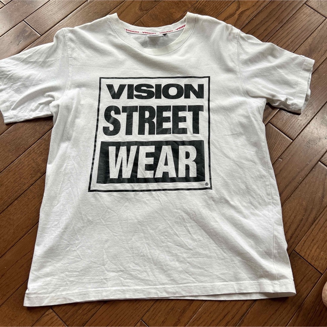 VISION STREET WEAR(ヴィジョン ストリート ウェア)の白　Tシャツ　メンズサイズL ヴィジョンストリート メンズのトップス(Tシャツ/カットソー(半袖/袖なし))の商品写真