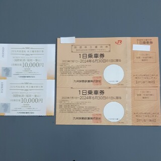 JR九州株主優待　１日乗車券×2枚　高速船×2枚(その他)