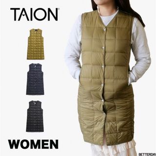 タイオン(TAION)の【未使用品】TAION  レディース　ロングベスト　(ダウンベスト)